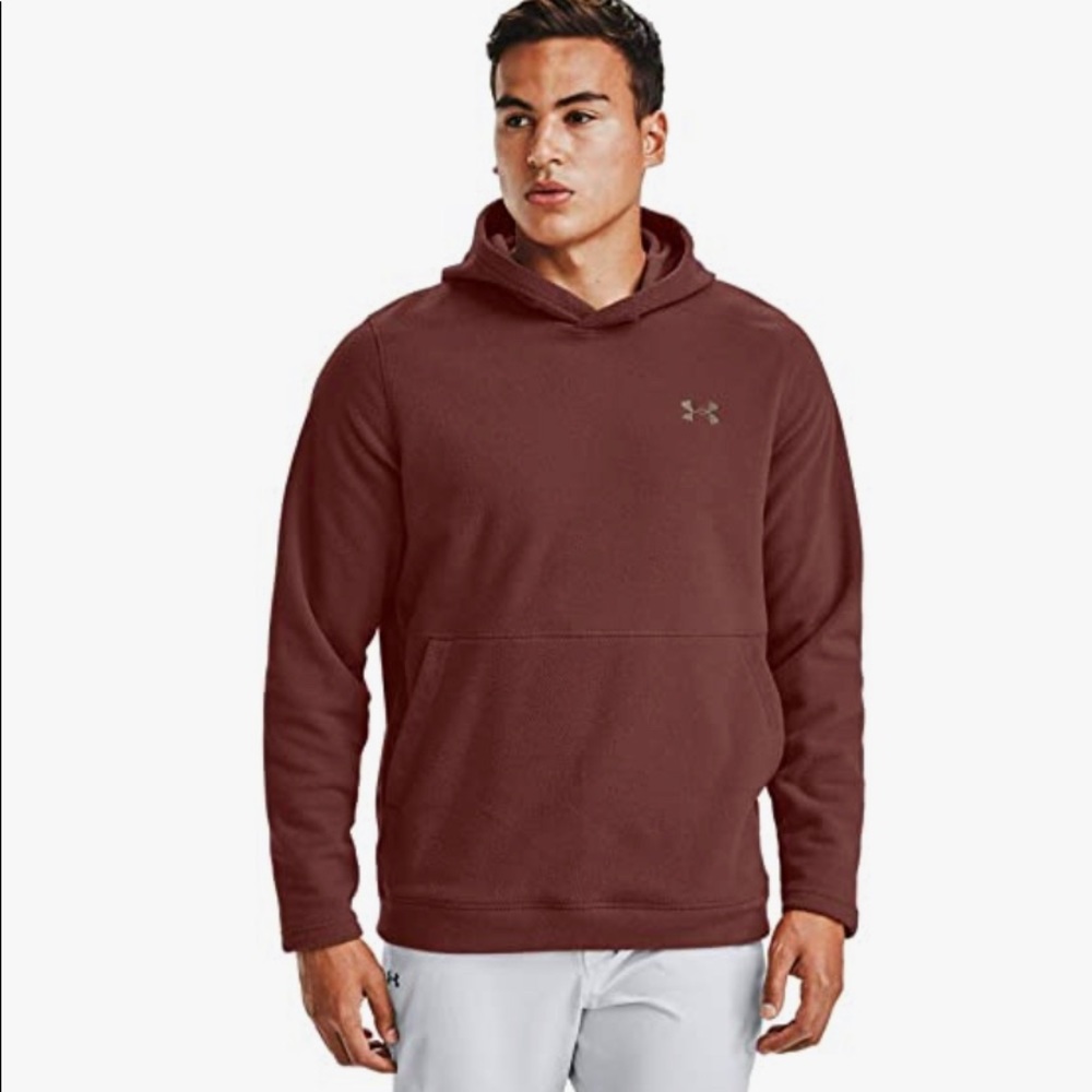NWT Under Armour Off Grid Fleece Hoodie Cinnamon Red  1343265-688 Mens Sz 2XL